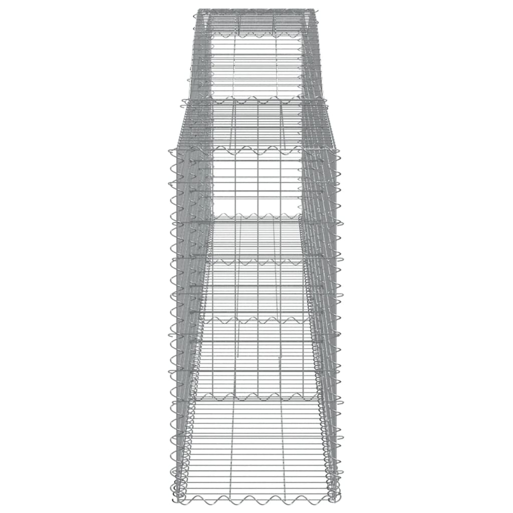 Klenutý gabionový koš 400 x 50 x 100/120 cm pozinkované železo