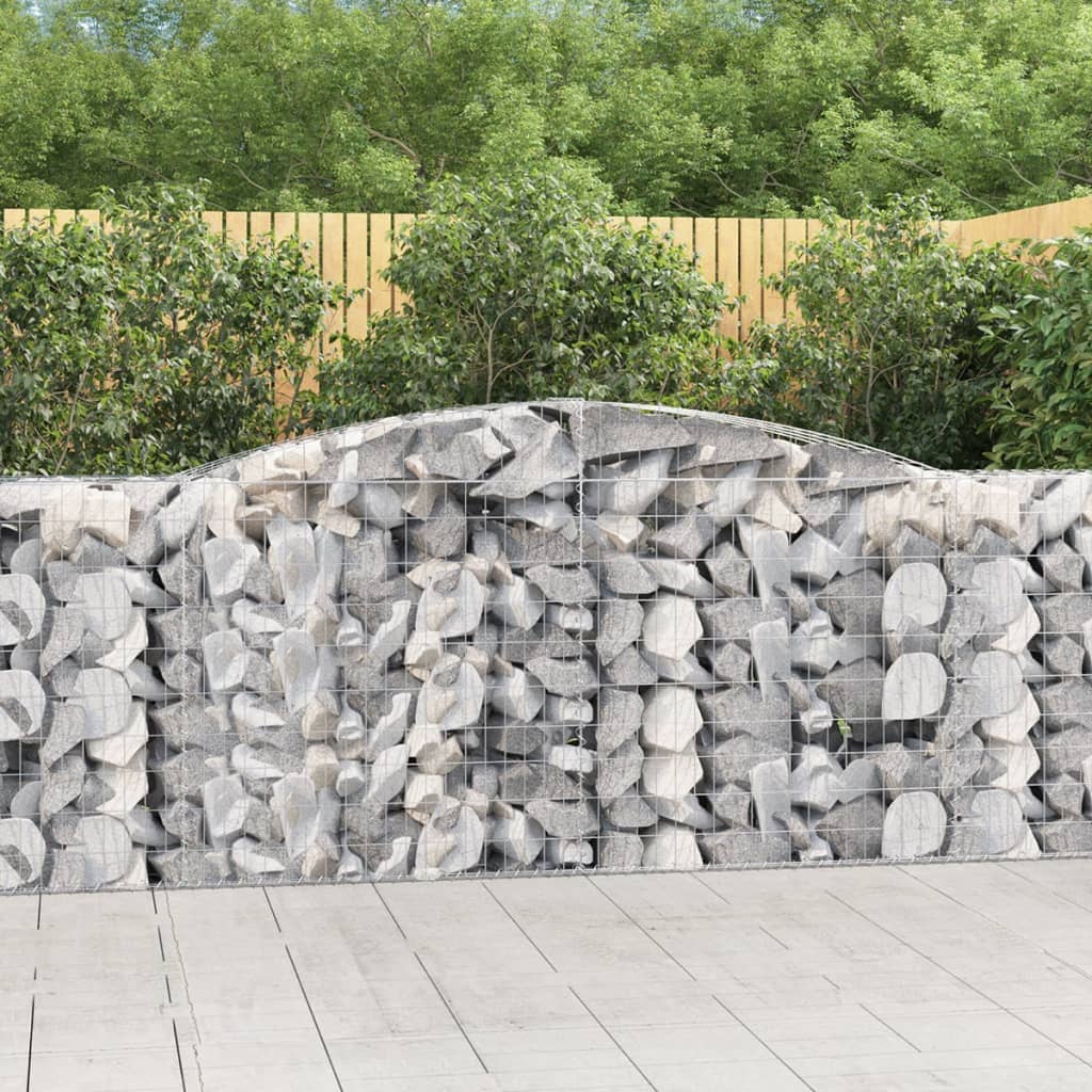 Klenutý gabionový koš 400 x 50 x 100/120 cm pozinkované železo
