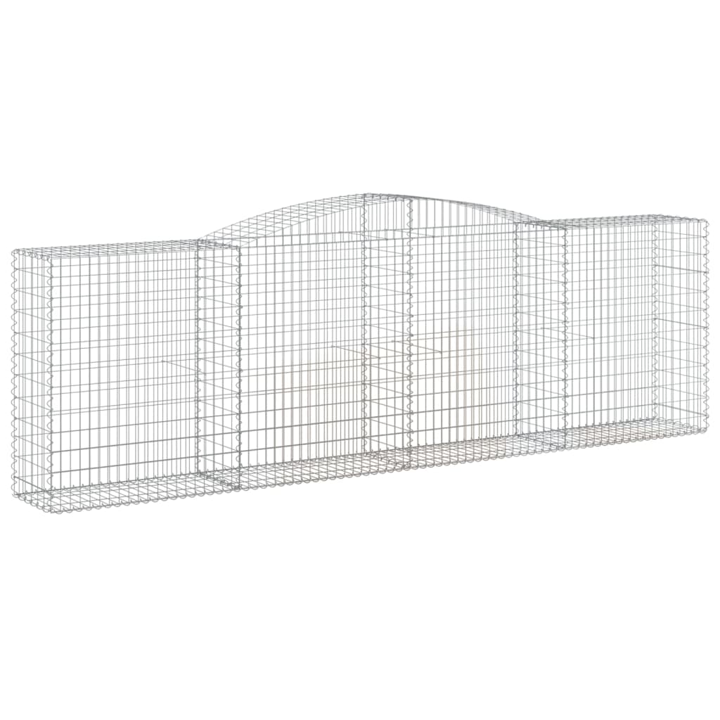 Klenutý gabionový koš 400 x 50 x 120/140 cm pozinkované železo