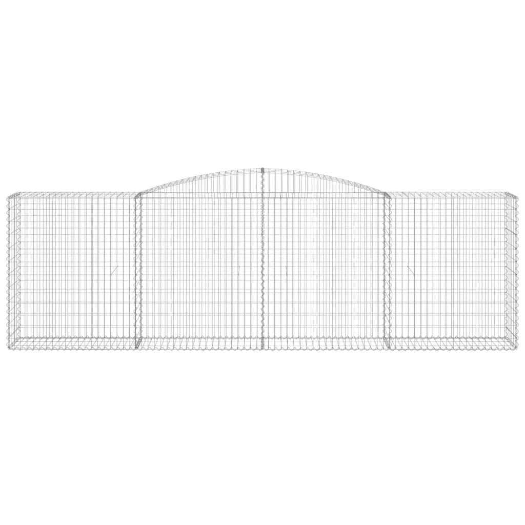 Klenutý gabionový koš 400 x 50 x 120/140 cm pozinkované železo