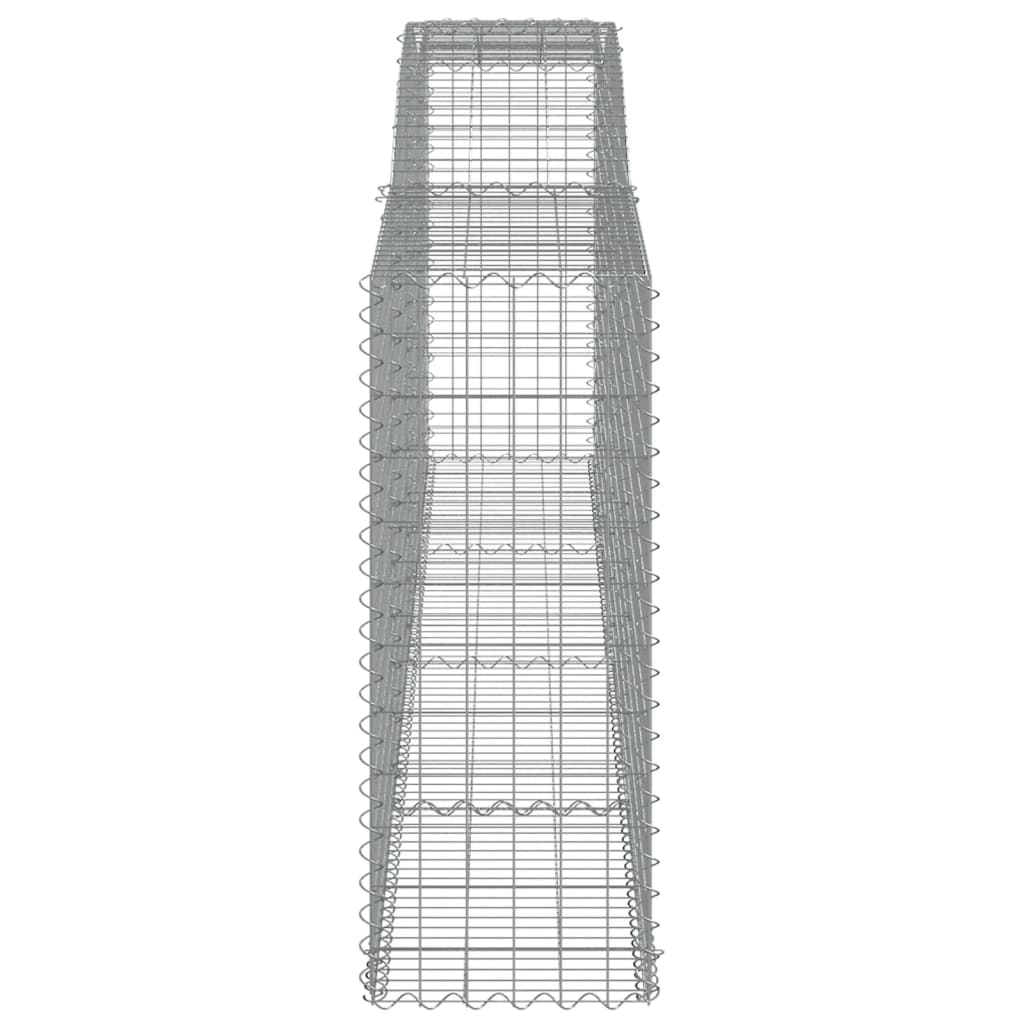 Klenutý gabionový koš 400 x 50 x 120/140 cm pozinkované železo