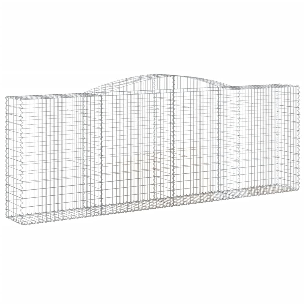 Klenutý gabionový koš 400 x 50 x 140/160 cm pozinkované železo