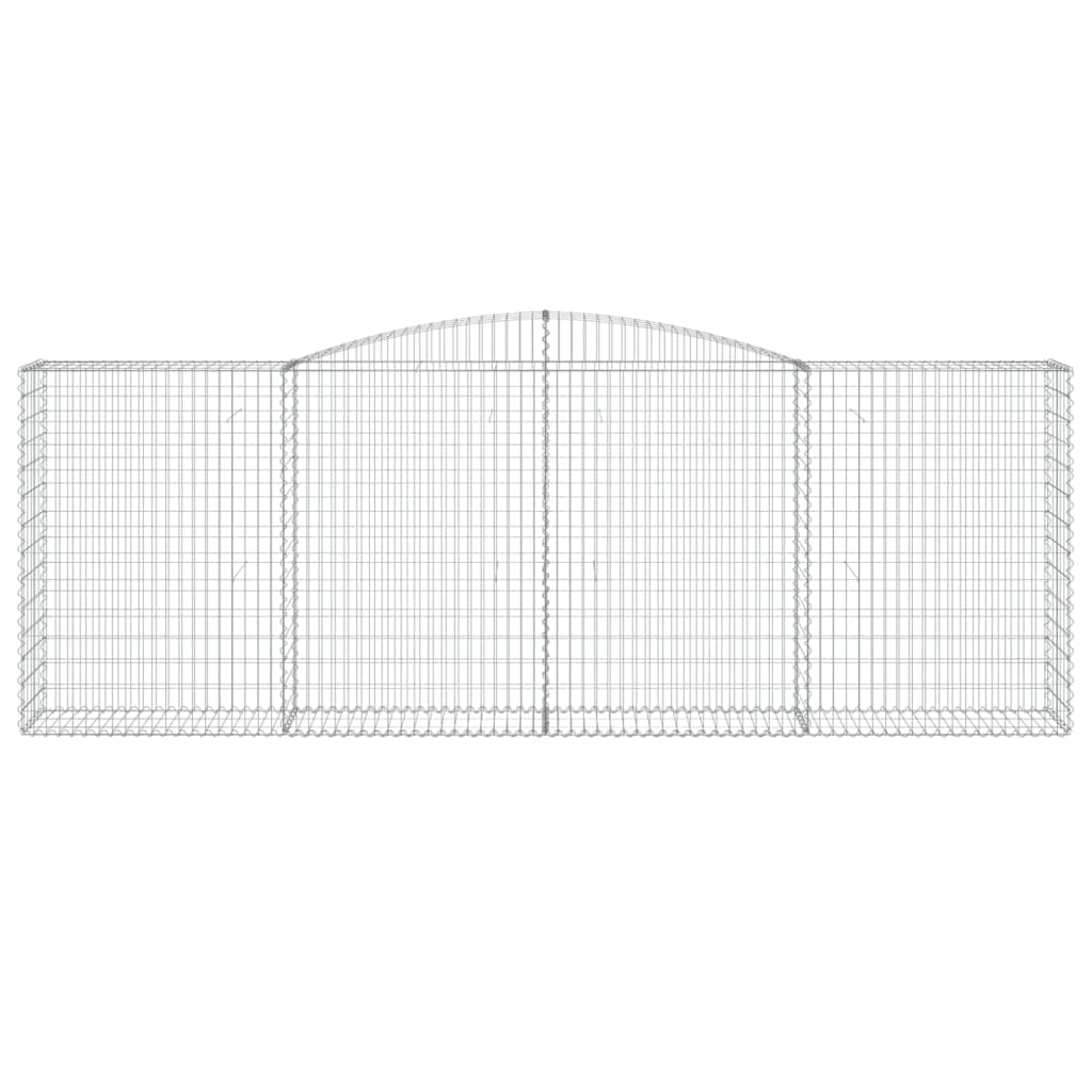 Klenutý gabionový koš 400 x 50 x 140/160 cm pozinkované železo