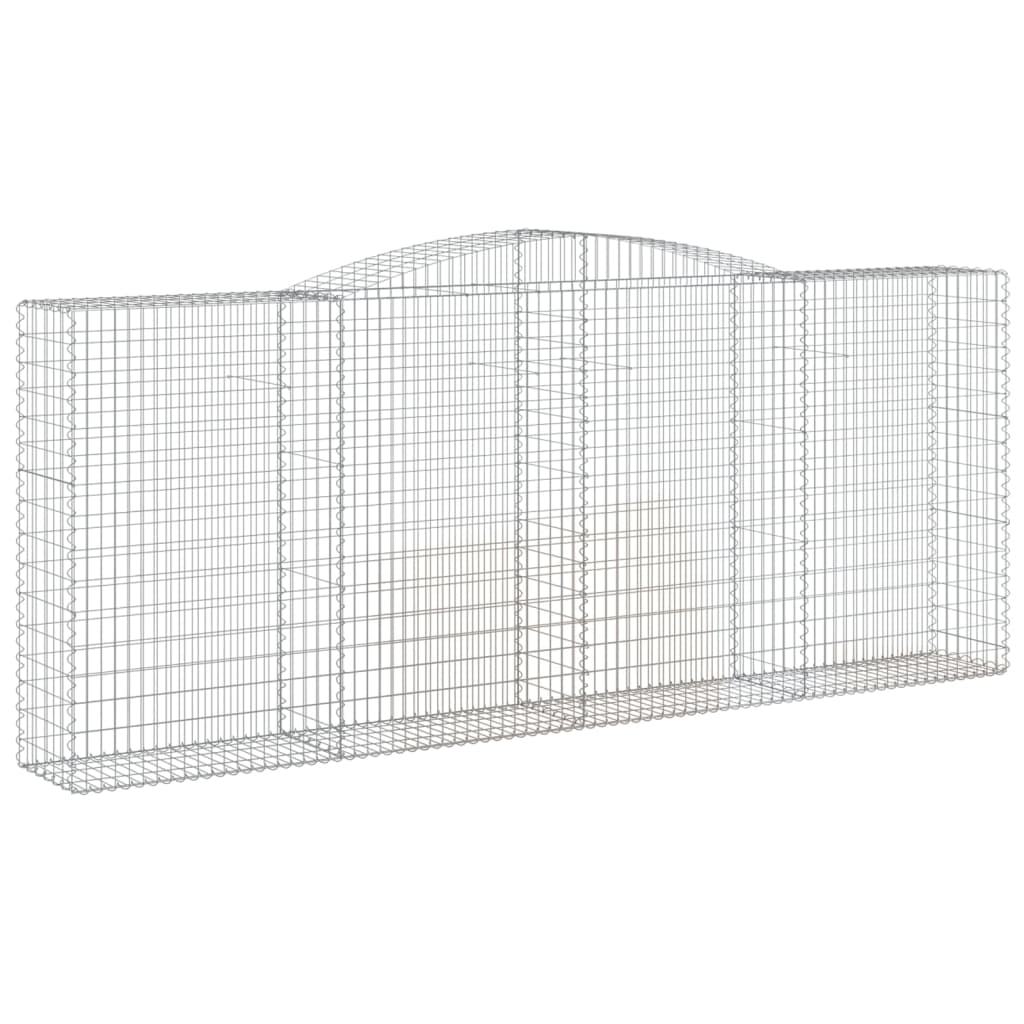 Klenutý gabionový koš 400 x 50 x 160/180 cm pozinkované železo