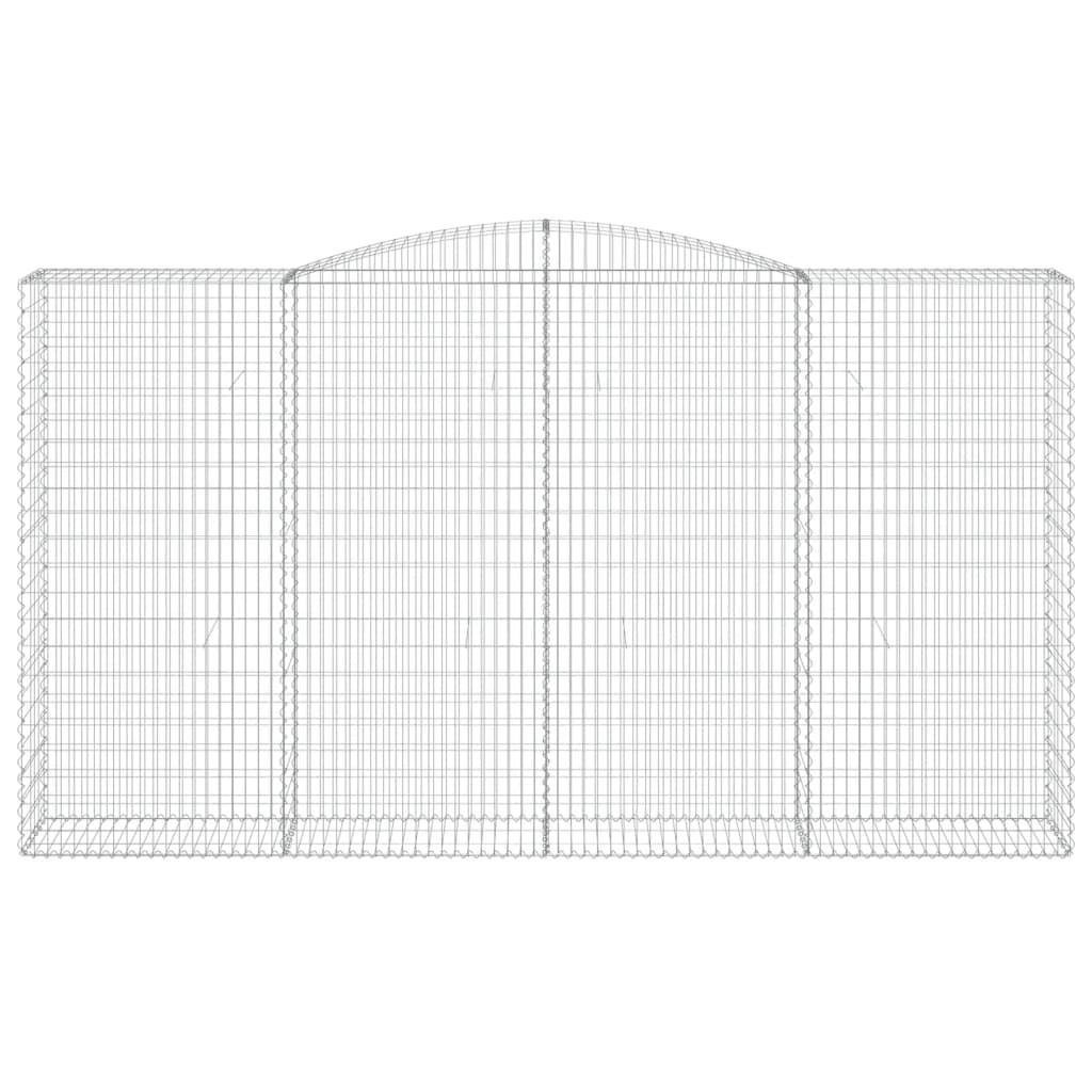 Klenutý gabionový koš 400 x 50 x 220/240 cm pozinkované železo