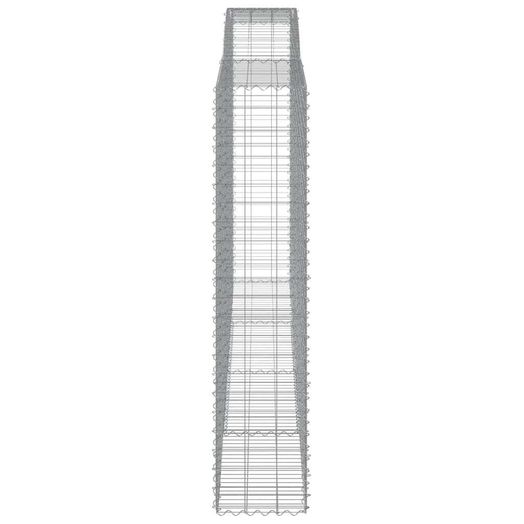 Klenutý gabionový koš 400 x 50 x 220/240 cm pozinkované železo