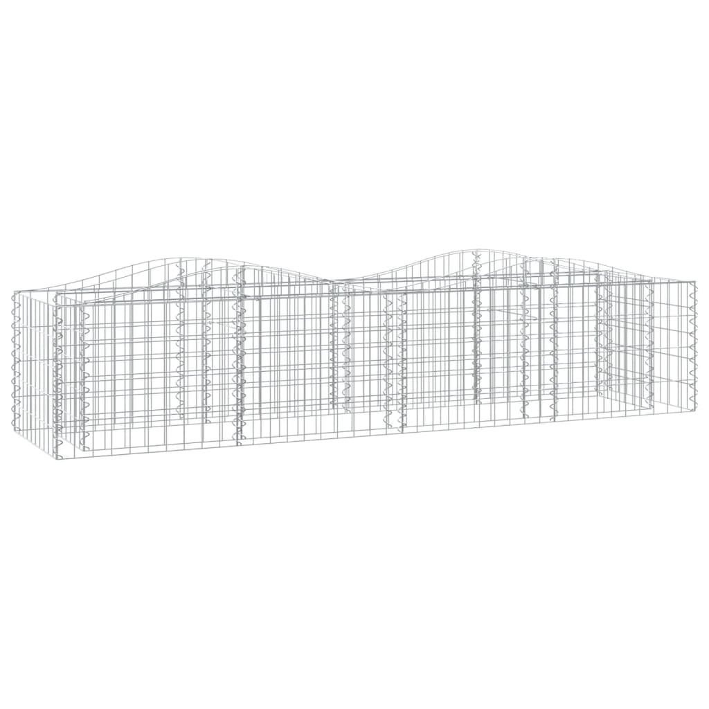 Klenutý gabion vyvýšený záhon 200x50x50 cm pozinkované železo