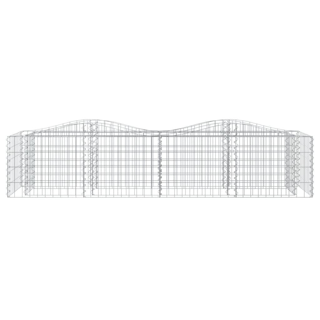 Klenutý gabion vyvýšený záhon 200x50x50 cm pozinkované železo