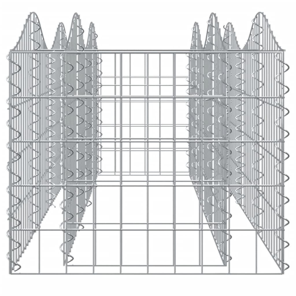Klenutý gabion vyvýšený záhon 200x50x50 cm pozinkované železo