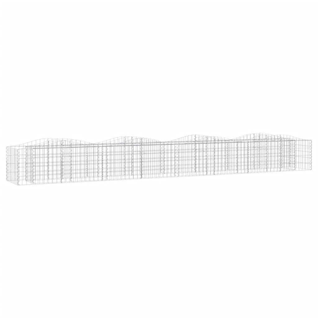 Klenutý gabion vyvýšený záhon 400x50x50 cm pozinkované železo