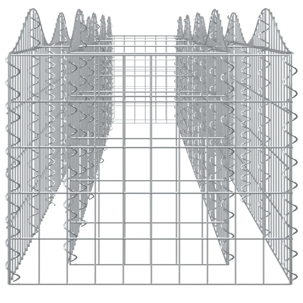 Klenutý gabion vyvýšený záhon 400x50x50 cm pozinkované železo