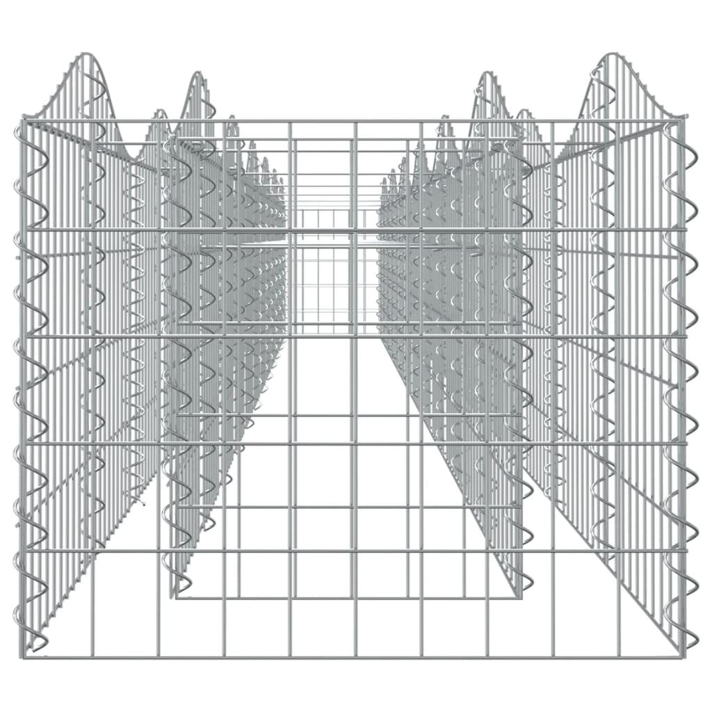 Klenutý gabion vyvýšený záhon 600x50x50 cm pozinkované železo