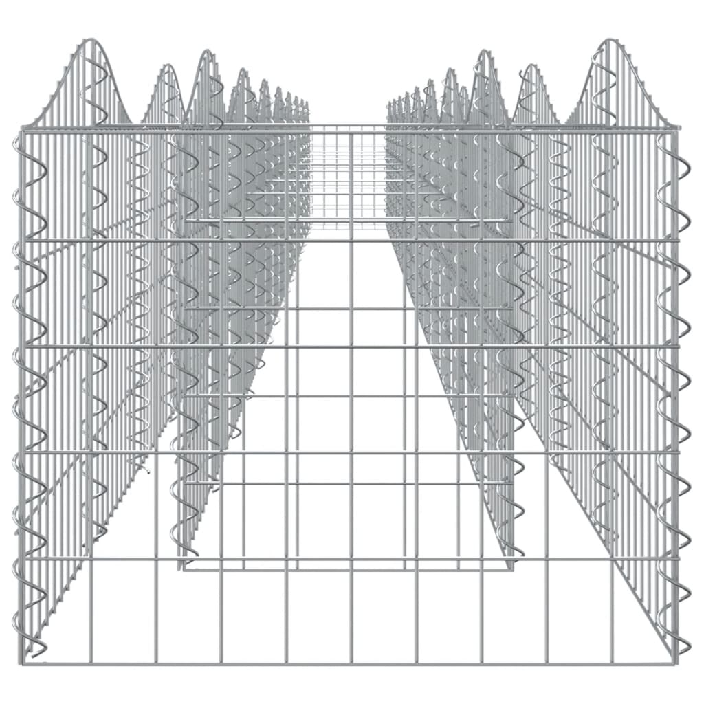 Klenutý gabion vyvýšený záhon 800x50x50 cm pozinkované železo
