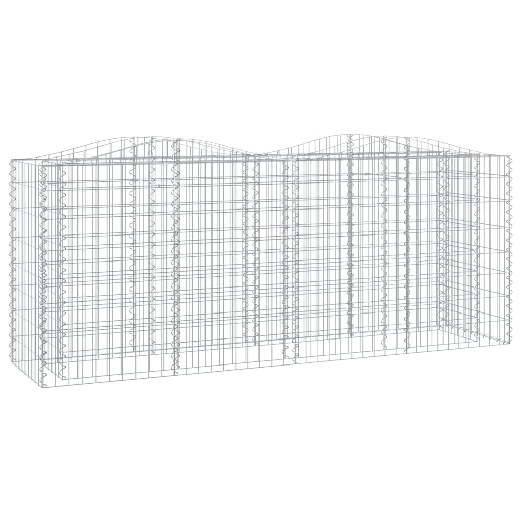 Klenutý gabion vyvýšený záhon 200x50x100 cm pozinkované železo