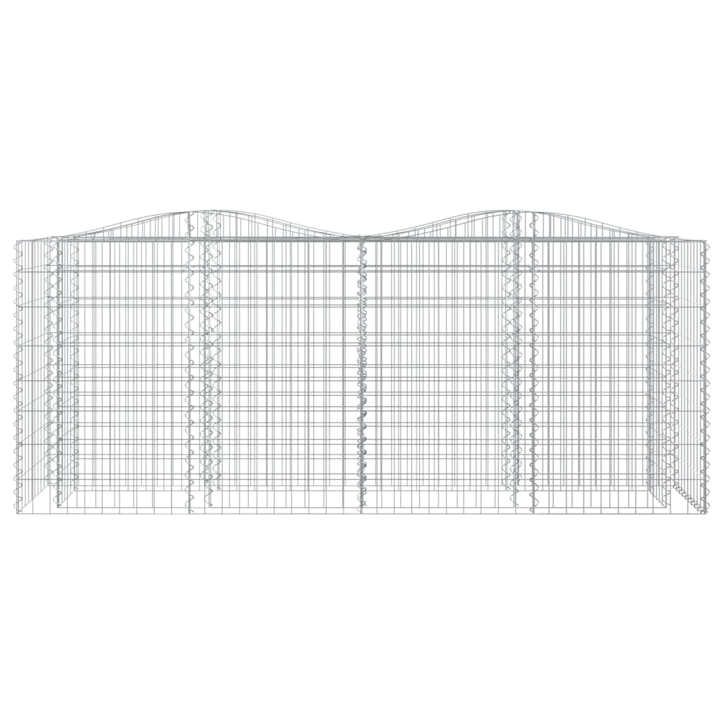 Klenutý gabion vyvýšený záhon 200x50x100 cm pozinkované železo