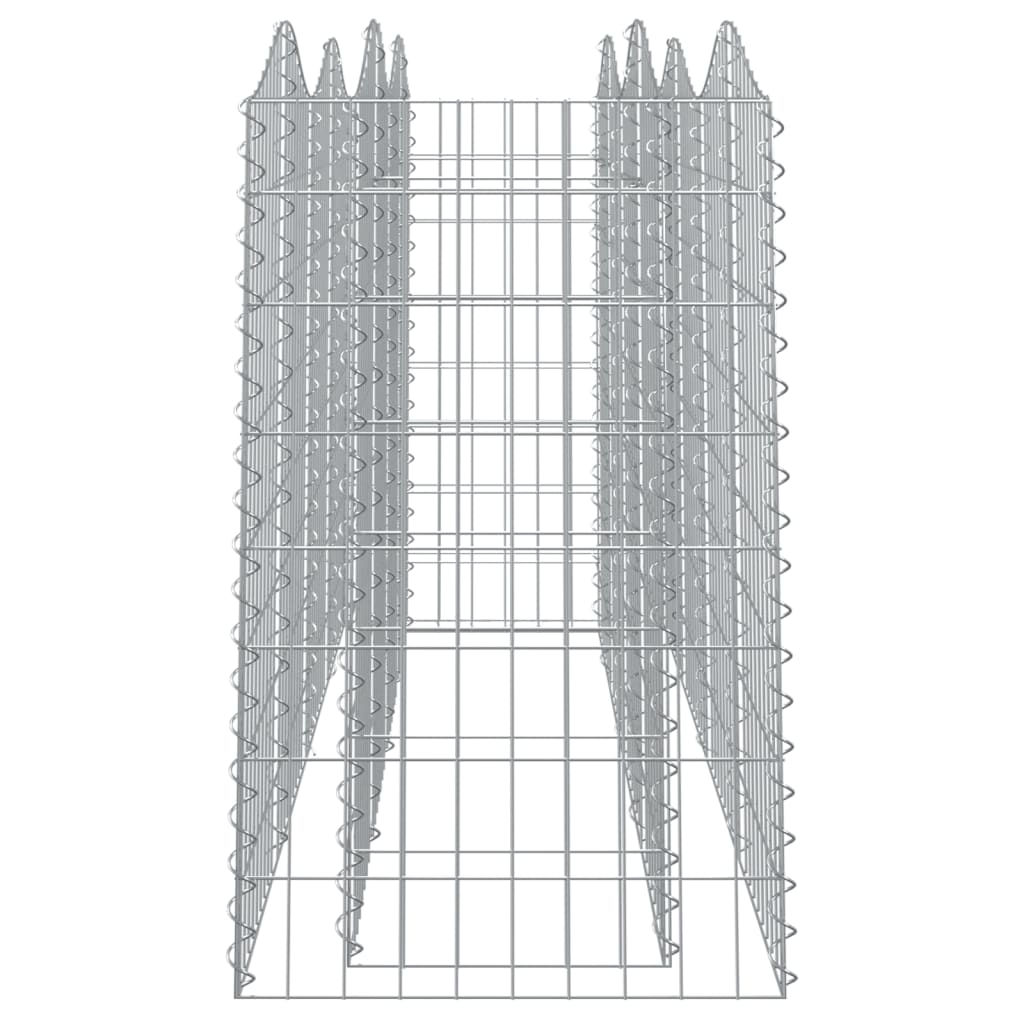 Klenutý gabion vyvýšený záhon 200x50x100 cm pozinkované železo