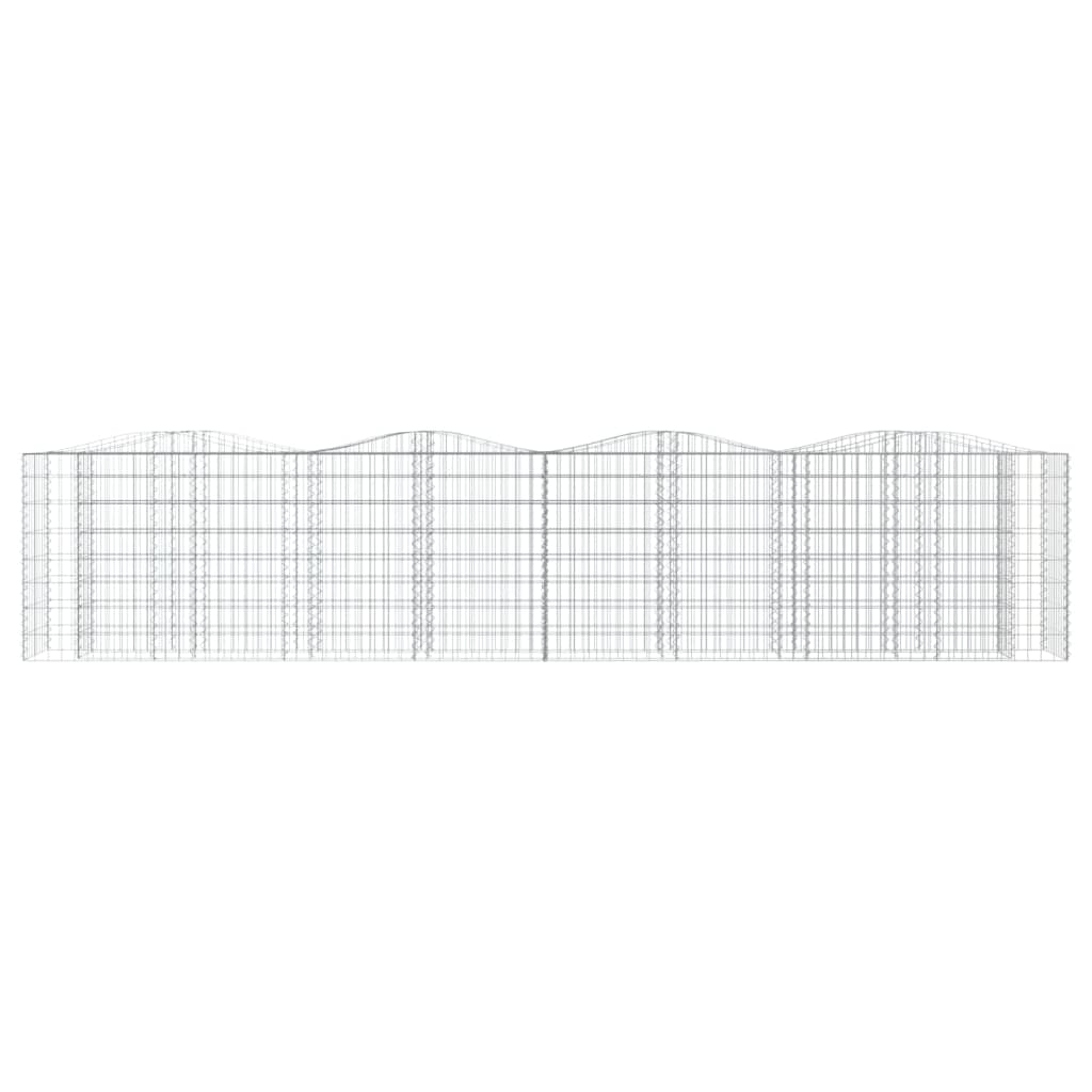 Klenutý gabion vyvýšený záhon 400x50x100 cm pozinkované železo