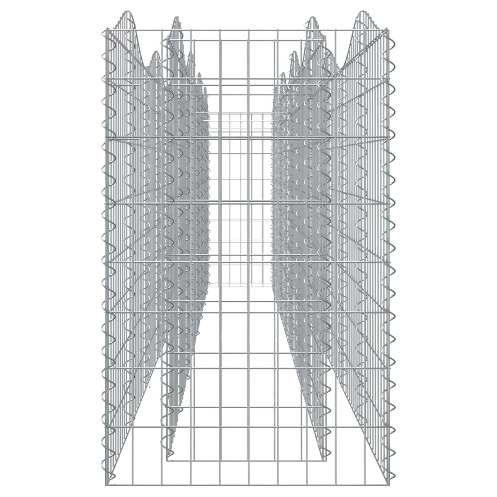 Klenutý gabion vyvýšený záhon 400x50x100 cm pozinkované železo