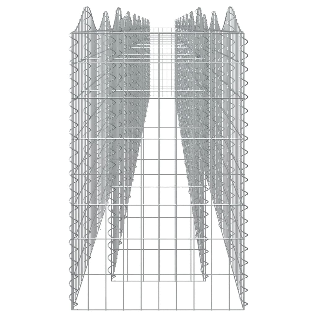 Klenutý gabion vyvýšený záhon 800x50x100 cm pozinkované železo