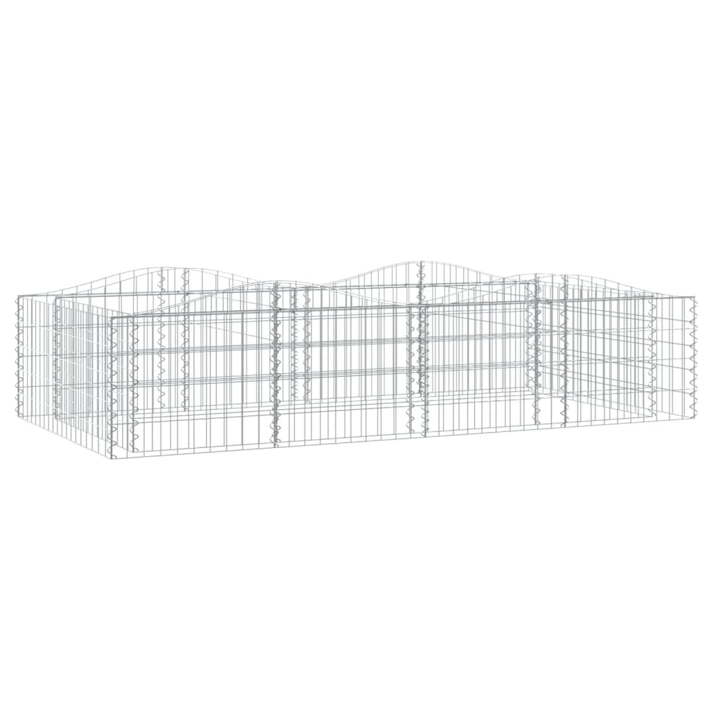 Klenutý gabion vyvýšený záhon 200x100x50 cm pozinkované železo