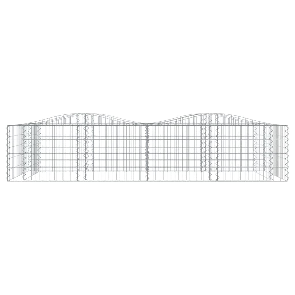Klenutý gabion vyvýšený záhon 200x100x50 cm pozinkované železo