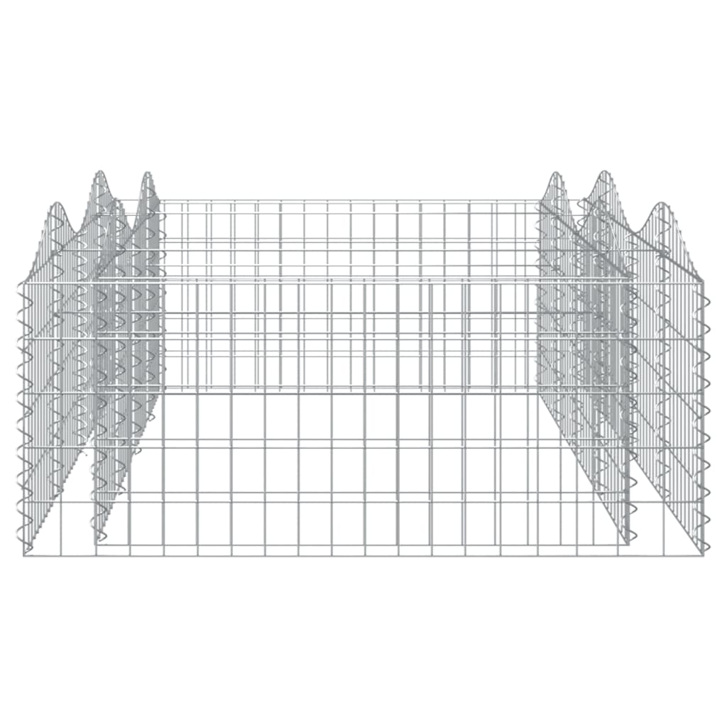 Klenutý gabion vyvýšený záhon 200x100x50 cm pozinkované železo