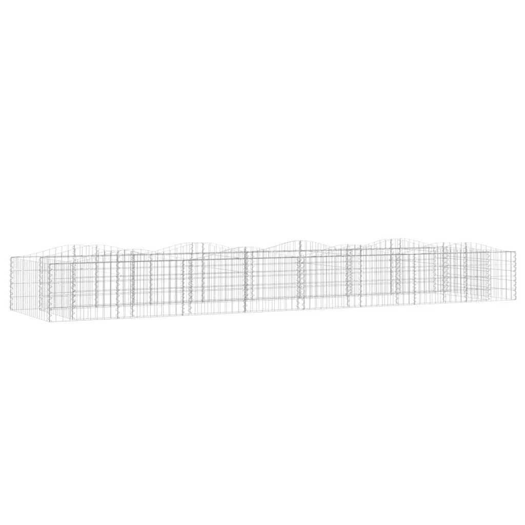 Klenutý gabion vyvýšený záhon 400x100x50 cm pozinkované železo