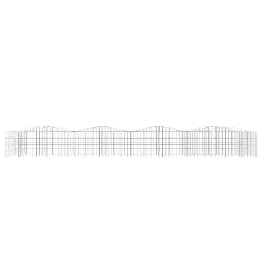 Klenutý gabion vyvýšený záhon 400x100x50 cm pozinkované železo