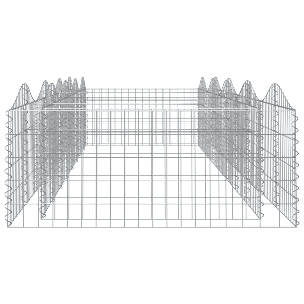 Klenutý gabion vyvýšený záhon 400x100x50 cm pozinkované železo