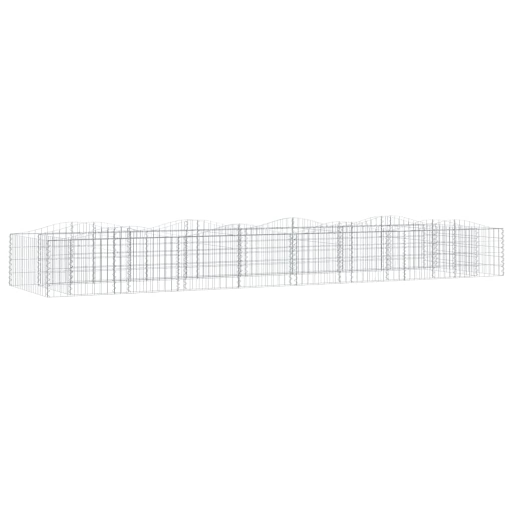 Klenutý gabion vyvýšený záhon 600x100x50 cm pozinkované železo