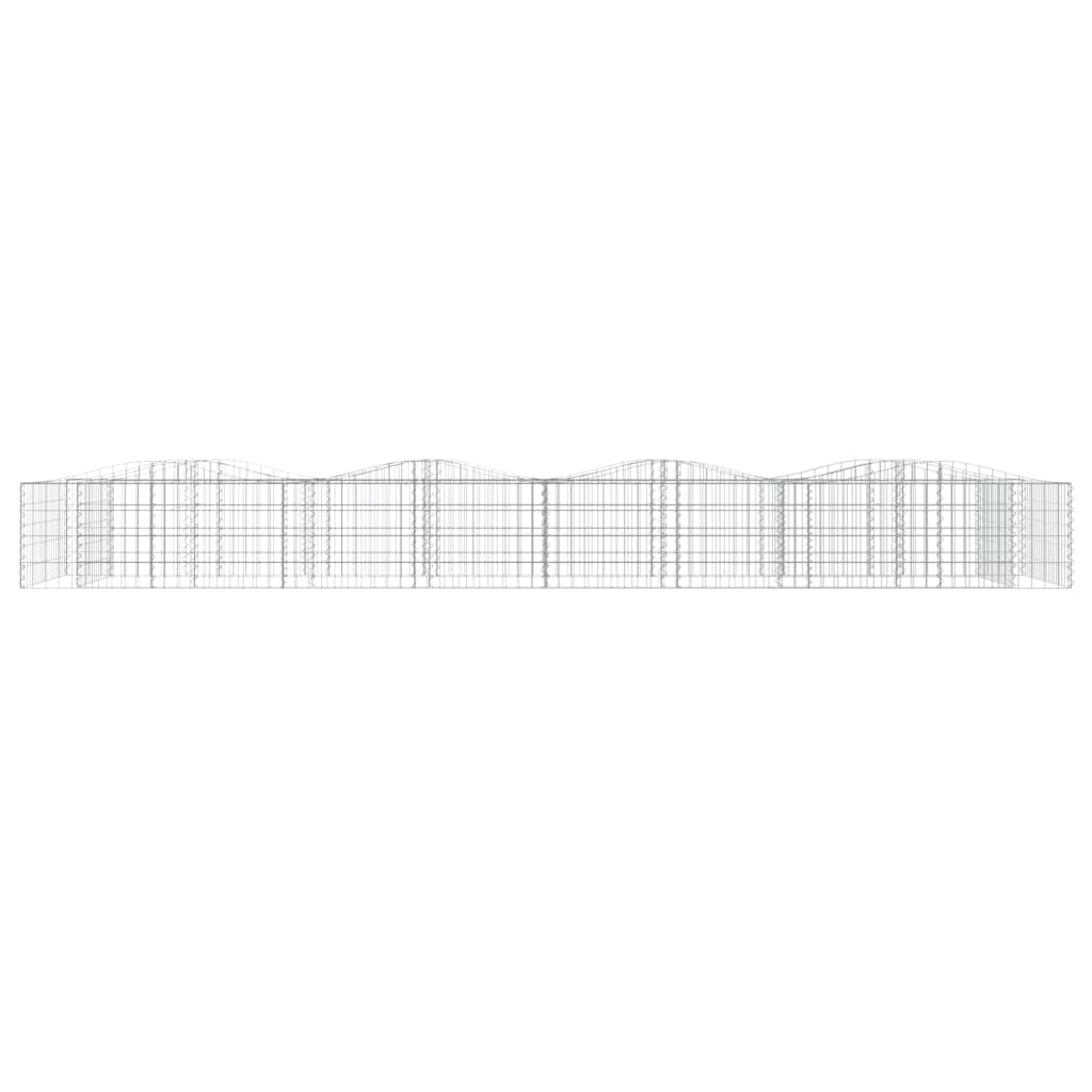 Klenutý gabion vyvýšený záhon 600x100x50 cm pozinkované železo
