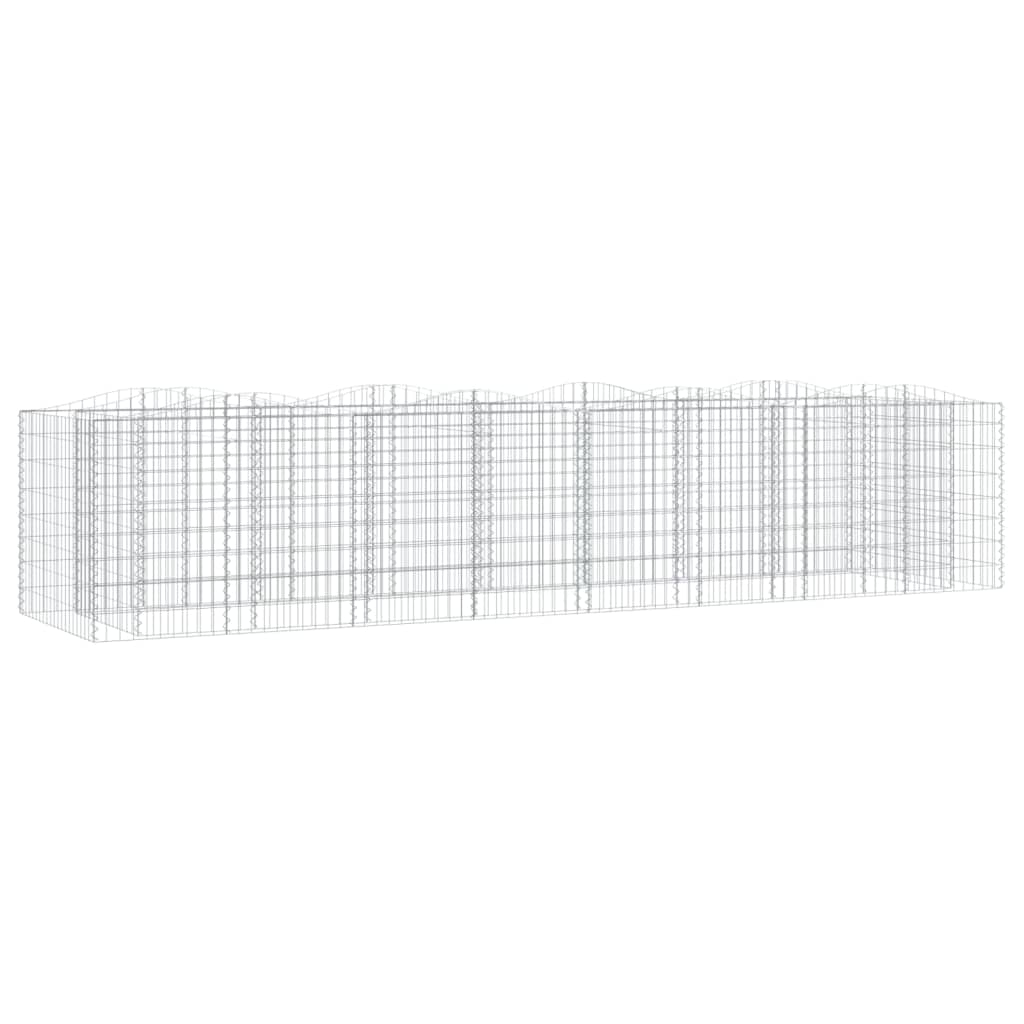 Klenutý gabion vyvýšený záhon 400x100x100 cm pozinkované železo