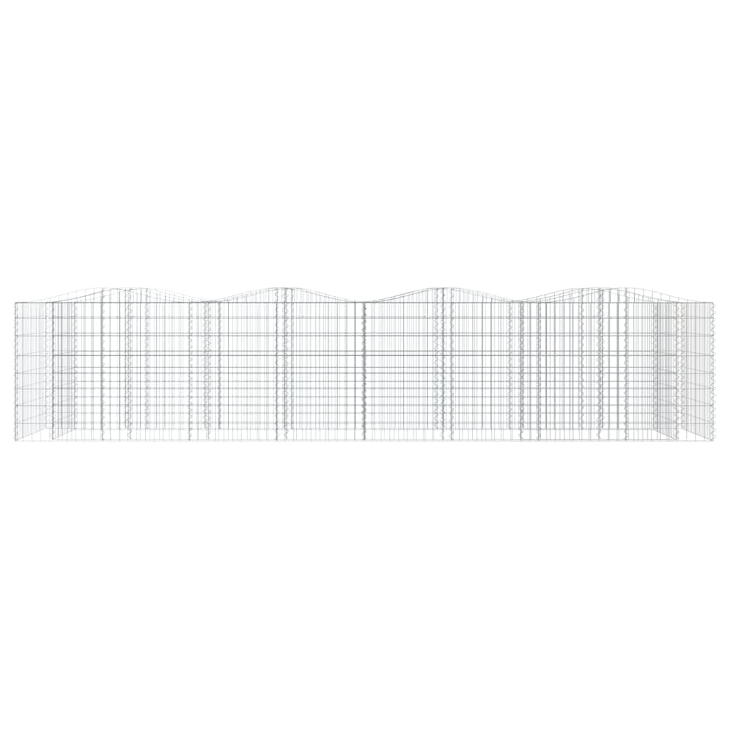 Klenutý gabion vyvýšený záhon 400x100x100 cm pozinkované železo