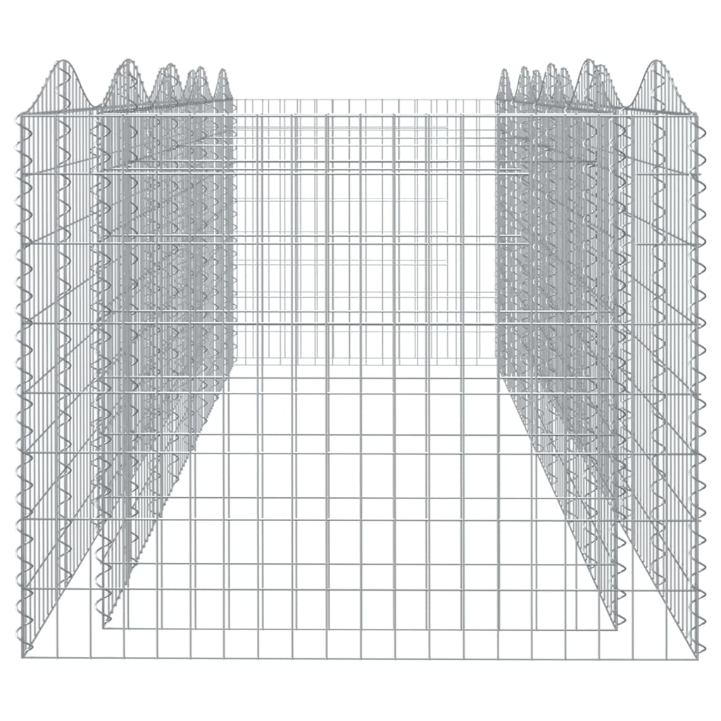 Klenutý gabion vyvýšený záhon 400x100x100 cm pozinkované železo