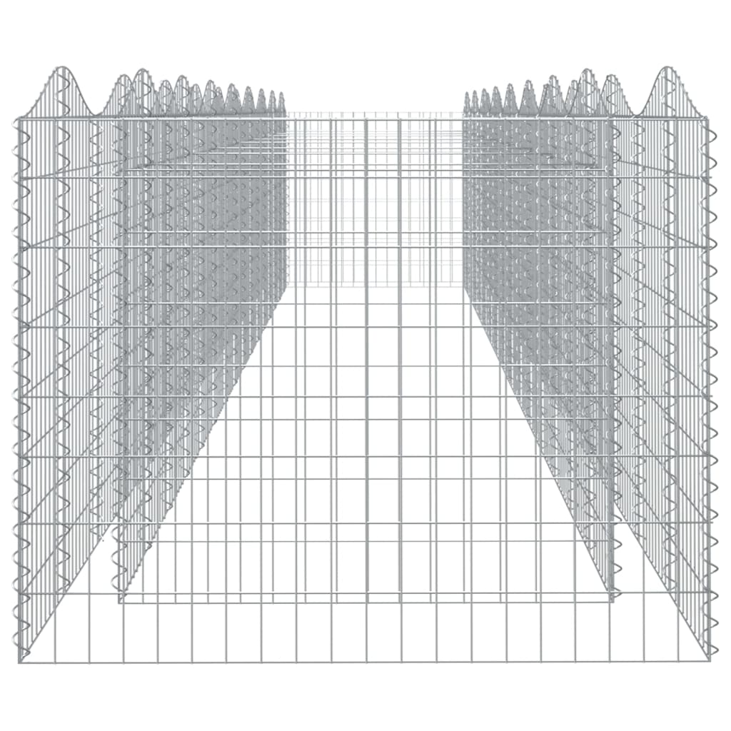 Klenutý gabion vyvýšený záhon 800x100x100 cm pozinkované železo