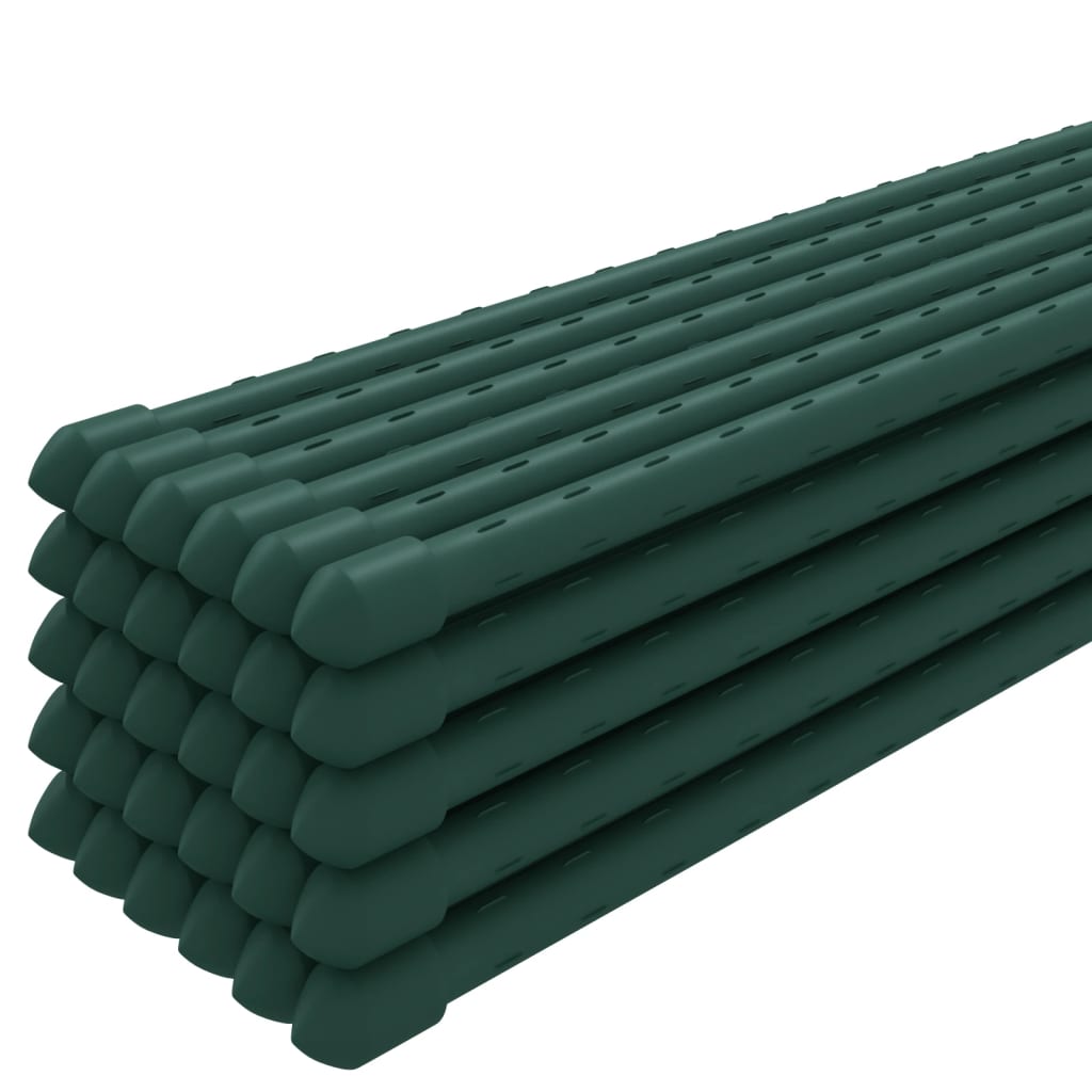 Tyčky k rostlinám 30 ks zelené 60 cm ocel