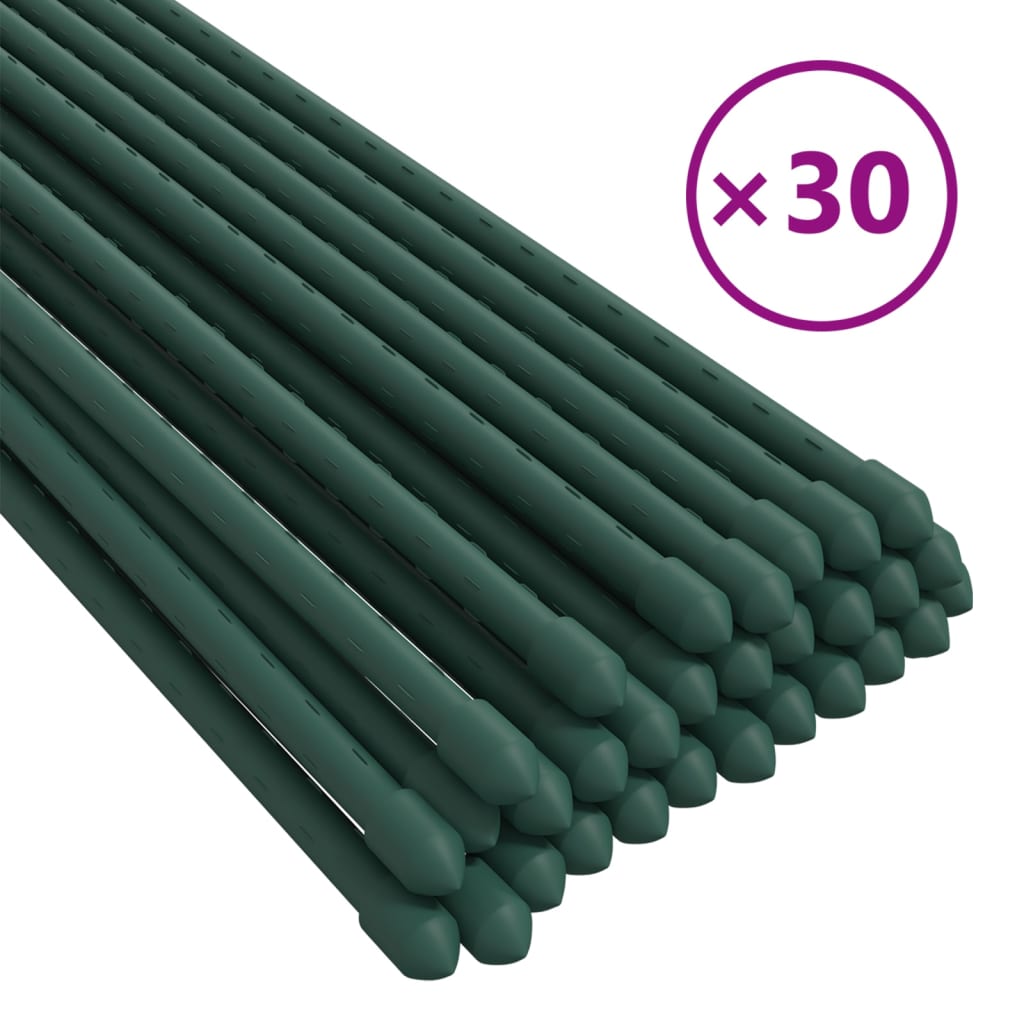 Tyčky k rostlinám 30 ks zelené 90 cm ocel
