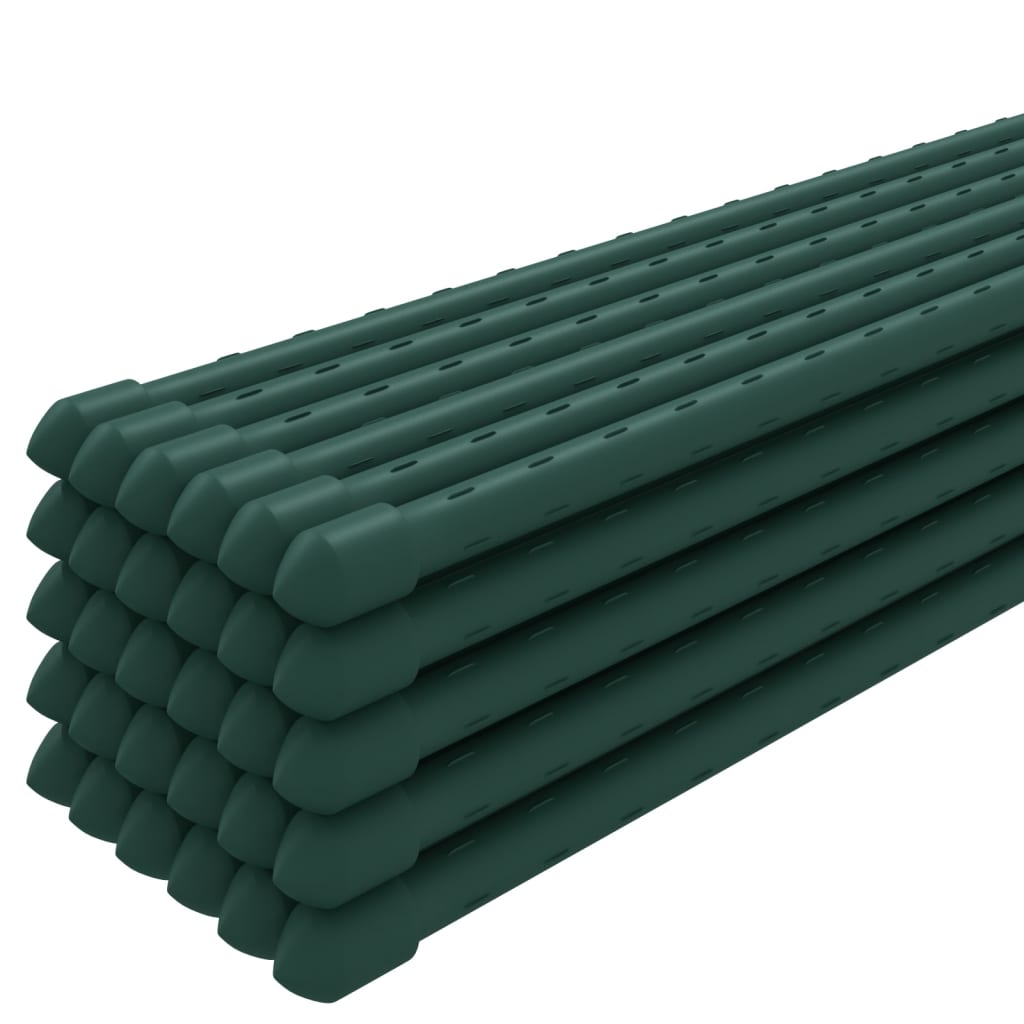 Tyčky k rostlinám 30 ks zelené 90 cm ocel