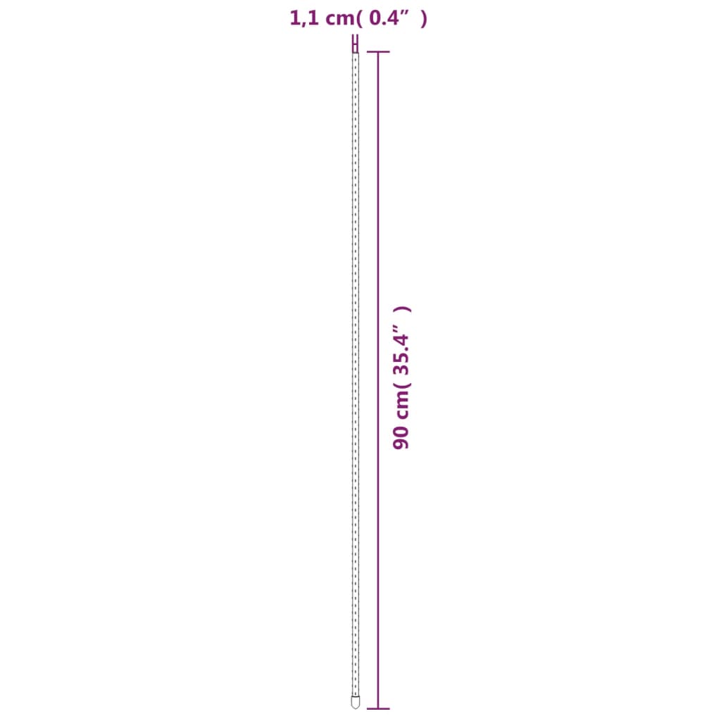 Tyčky k rostlinám 30 ks zelené 90 cm ocel