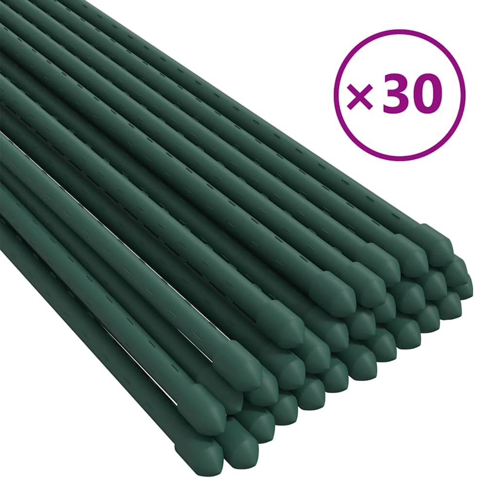 Tyčky k rostlinám 30 ks zelené 150 cm ocel