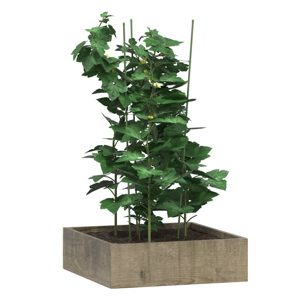 Opory pro zahradní rostliny se 3 kroužky 5 ks zelené 75 cm ocel
