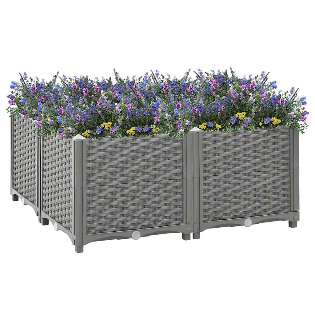 Vyvýšený záhon 80 x 80 x 38 cm polypropylen