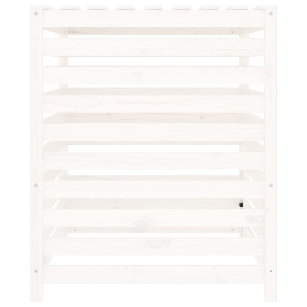 Kompostér bílý 82,5 x 82,5 x 99,5 cm masivní borové dřevo