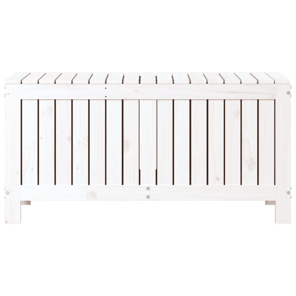 Zahradní úložný box bílý 108 x 42,5 x 54 cm masivní borovice