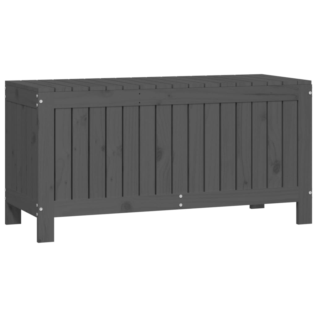 Zahradní úložný box šedý 108 x 42,5 x 54 cm masivní borovice