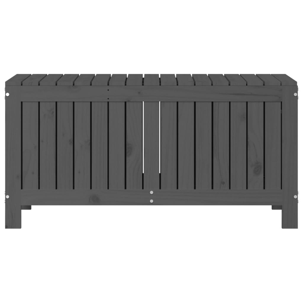 Zahradní úložný box šedý 108 x 42,5 x 54 cm masivní borovice
