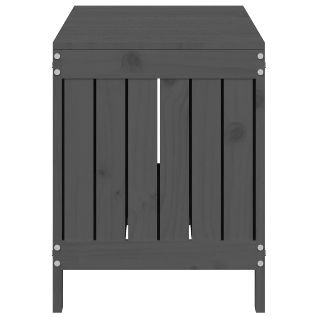 Zahradní úložný box šedý 108 x 42,5 x 54 cm masivní borovice