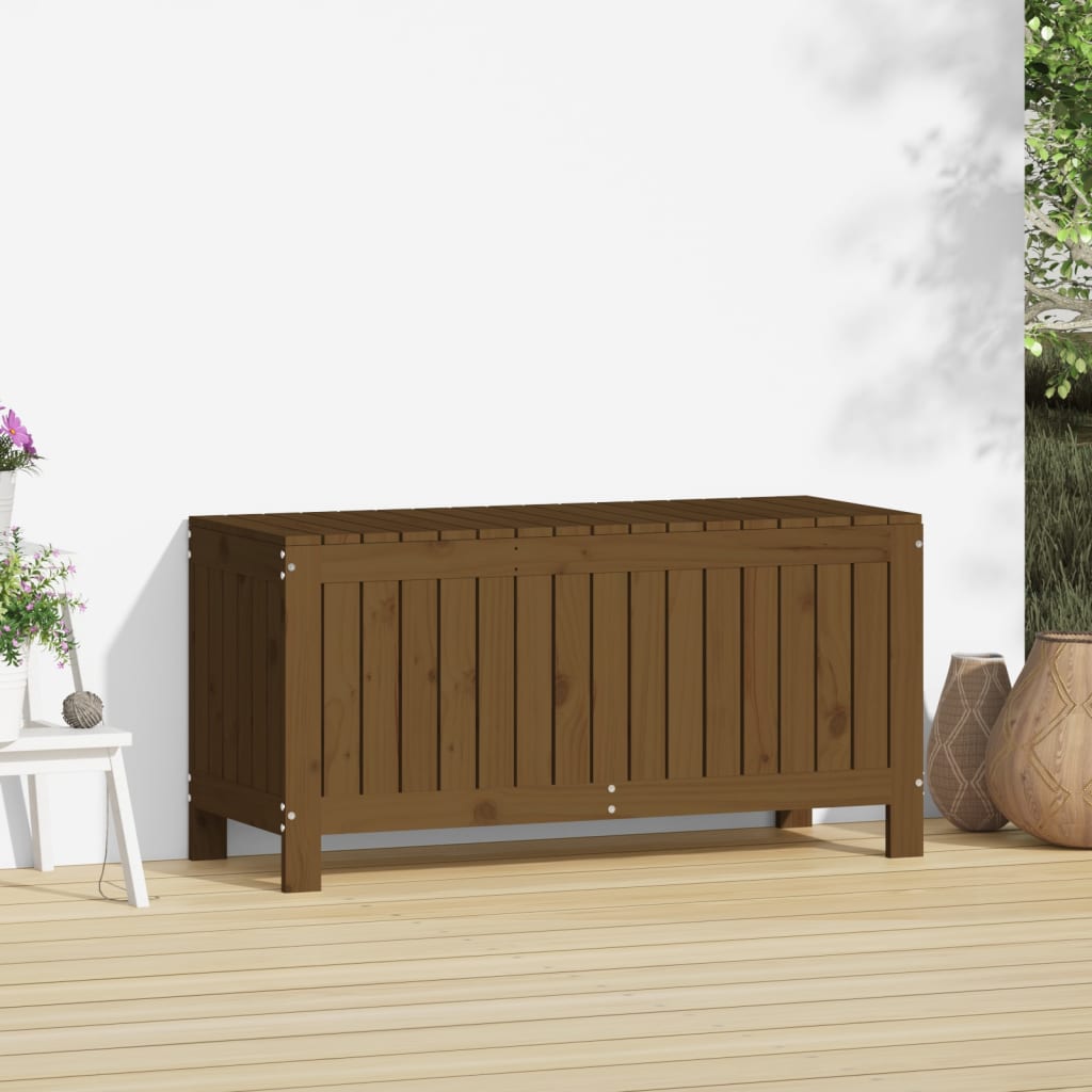 Zahradní úložný box medově hnědý 108x42,5x54cm masivní borovice