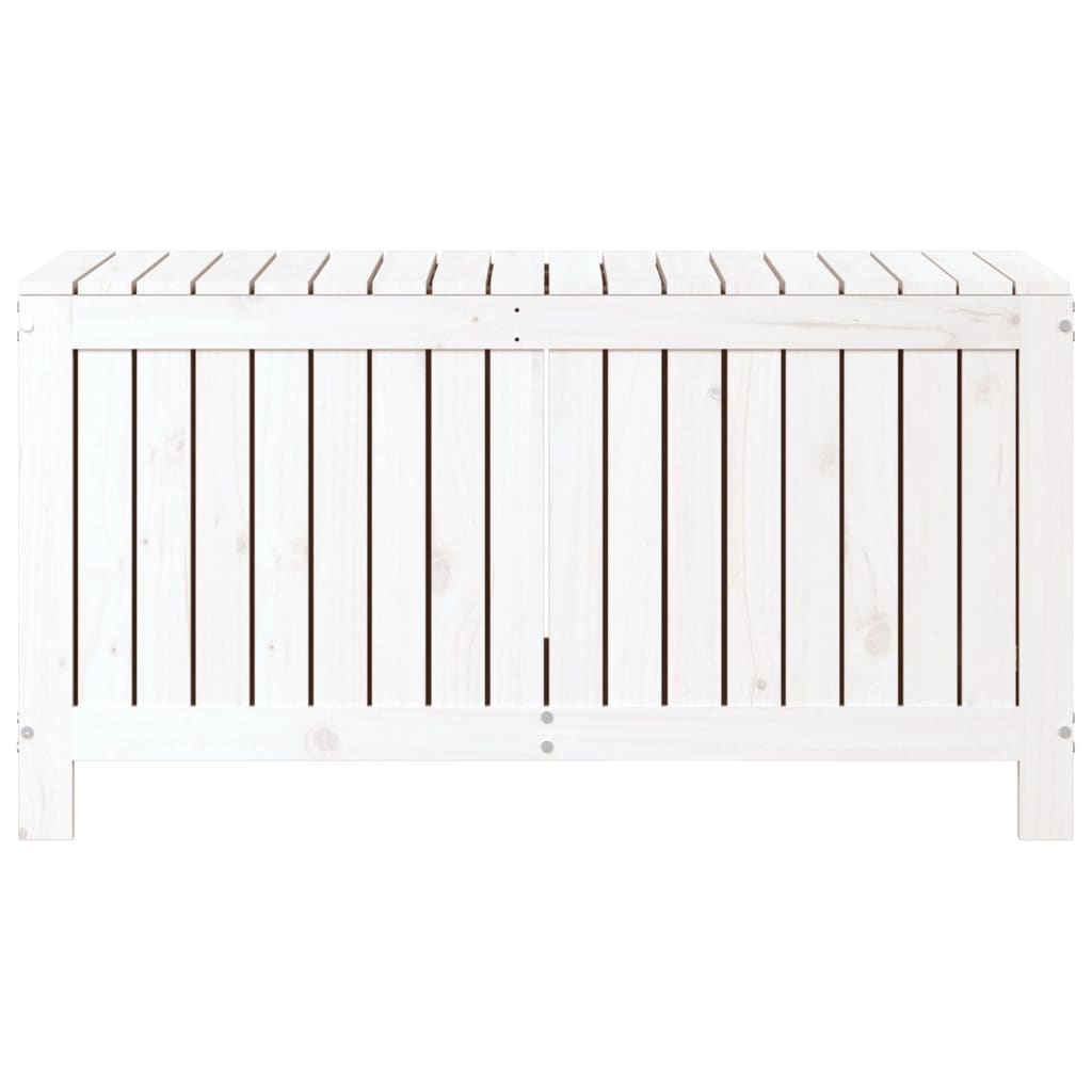Zahradní úložný box bílý 115 x 49 x 60 cm masivní borové dřevo