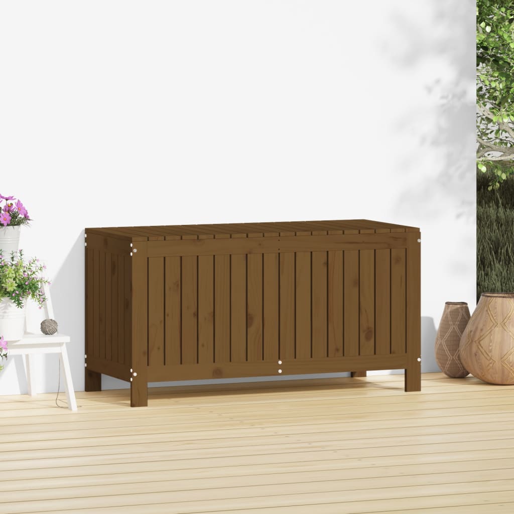Zahradní úložný box medově hnědý 115x49x60 cm masivní borovice
